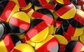 Germany Badges Background - Pile of German Flag Buttons. Royalty Free Stock Photo