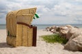 Germany, Baltic Sea, beach chair at beach Royalty Free Stock Photo