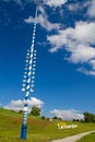 Germany, Bavaria, Greasy pole, Maypole, Maibaum