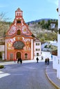 Germany Bavaria Romantic Road. Fussen. Heilig-Geist-Spitalkirche Royalty Free Stock Photo