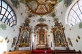 Germany Bavaria Romantic Road. Fussen. Heilig-Geist-Spitalkirche (Holy Spirit Hospital Church Royalty Free Stock Photo