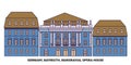 Germany, Bayreuth, Margravial Opera House travel landmark vector illustration