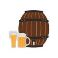 germany beer barrel and mug