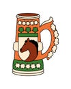 germany beer steins with horse