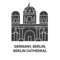 Germany, Berlin, Berlin Cathedral travel landmark vector illustration