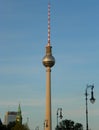 Germany, Berlin, Bundesstrasse, view of Berlin TV tower Royalty Free Stock Photo