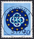 Germany, Berlin - circa 1984 : A first day of issue postmark printed in Berlin, Germany, shows Conference Emblem