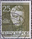 GERMANY, Berlin - CIRCA 1953: a postage stamp from Germany, Berlin showing Men from the history of Berlin: Karl Friedrich Schinkel