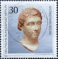 GERMANY, Berlin - CIRCA 1979: a postage stamp from Germany, Berlin showing art treasures in Berlin museums: Queen Cleopatra VII An