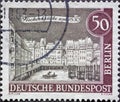 GERMANY, Berlin - CIRCA 1963: This postage stamp from Germany, Berlin showing Old Berlin: Fisher bridge around 1830