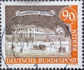 GERMANY, Berlin - CIRCA 1963: This postage stamp from Germany, Berlin showing Old Berlin: Opera around 1780