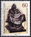GERMANY, Berlin - CIRCA 1981: A postmark Germany, shows Sculpture: Mother Earth II by Ernst Barlach1920, circa 1981