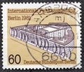 GERMANY, Berlin - CIRCA 1981: A postmark printed in Berlin, Germany, shows Haus des Rundfunks, Berlin - Charlottenburg Royalty Free Stock Photo