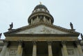 Germany, Berlin, Gendarmenmarkt, French cathedral (Franzosischer Dom), pediment and main dome of the church Royalty Free Stock Photo