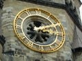 Germany, Berlin, Kaiser Wilhelm Memorial Church, clock on the facade of the church Royalty Free Stock Photo