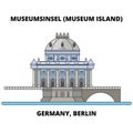 Germany, Berlin, Museum Island line icon concept. Germany, Berlin, Museum Island flat vector sign, symbol, illustration. Royalty Free Stock Photo