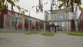 Germany, Berlin, 1 November 2022: Bundeskanzleramt, Autumn in Government District of Berlin with Colorful Trees next to Kanzleramt