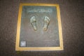 Germany, the Berlin Olympic Stadium Walk of Fame; Footprint of football player Arjen Robben