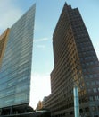 Germany, Berlin, Potsdamer Platz, two skyscrapers Royalty Free Stock Photo