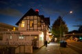 Germany Berlin, the road, German restaurant, simple and warm, traditional architecture,