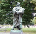 Germany, Berlin, Spandauer Str., Luther Monument, statue of a man with a book