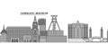 Germany, Bochum city skyline isolated vector illustration, icons Royalty Free Stock Photo