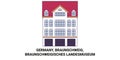 Germany, Braunschweig, Braunschweigisches Landesmuseum travel landmark vector illustration
