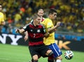 Germany and Brazil team during the 2014 World Cup Semi-finals Royalty Free Stock Photo