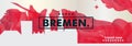Germany Bremen skyline city gradient vector banner Royalty Free Stock Photo