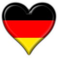 Germany button flag heart shape