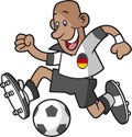 Germany cartoon soccer player