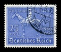 GERMANY - CIRCA 1939: German historical stamp: 70th anniversary of the German Derby, 1869-1939, Germany, the Third Reich, ww2