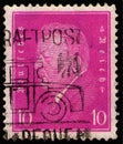 GERMANY - CIRCA 1930: postage stamp 10 German Reichspfening printed by Germany, shows portrait of Friedrich Ebert