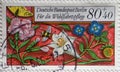 GERMANY - CIRCA 1985 : a postage stamp from Germany, showing miniatures based on motifs from the borders of a medieval prayer book