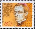 GERMANY - CIRCA 1984: a postage stamp from Germany, showing portrait of Eugenio Pacelli, Pope Pius XII. 1876-1958. German Cathol