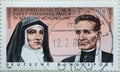 GERMANY - CIRCA 1988: a postage stamp from Germany, showing a portrait of the nun and Carmelite Edith Stein and the German Jesuit