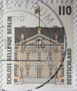 GERMANY - CIRCA 1997 : a postage stamp from Germany, showing sights in Germany. Bellevue Palace Berlin Royalty Free Stock Photo