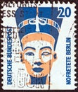 GERMANY - CIRCA 1987: A stamp printed in Germany shows the Head of Nefertiti, Berlin Museum, circa