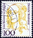 GERMANY - CIRCA 1986: A stamp printed in Germany shows mother of King Friedrich I of Prussia Luise Henriette of Orange, circa 1986