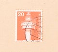 GERMANY - CIRCA 1980: A stamp printed in Germany shows a communication tower, circa 1980 Royalty Free Stock Photo