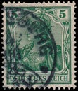 Stamp printed in Germany shows Germania