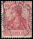 Stamp printed in Germany shows Germania