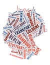 Germany cities word cloud concept