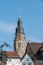 Germany, Coburg, bell tower of the Saint-Maurice church