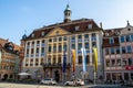 Germany, Coburg, very colorful town hall