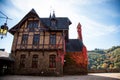 Germany, Cochem october 2018 .Reichsburg Cochem. Red autumn Germany.