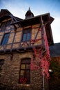 Germany, Cochem october 2018 .Reichsburg Cochem. Red autumn Germany