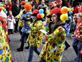 Carnival, school and quarter Procession parades, funny costumed music