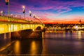 Germany Cologne sunset evening landscape Royalty Free Stock Photo
