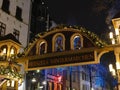 Sign above the entrance to one of the Christmas markets with the writing in